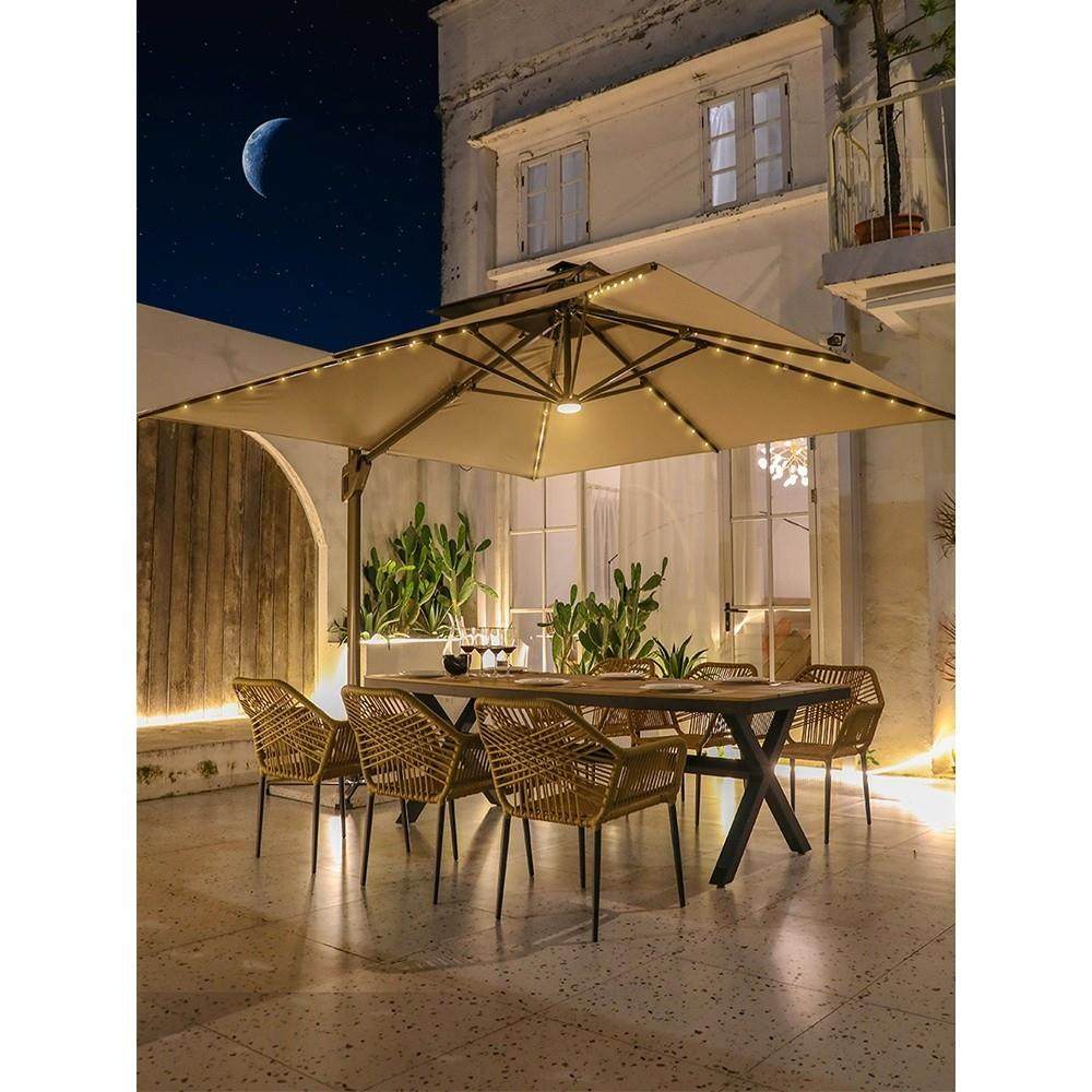 户外桌椅庭院露天咖啡厅阳台休闲藤椅室外设计师别墅花园藤编桌椅