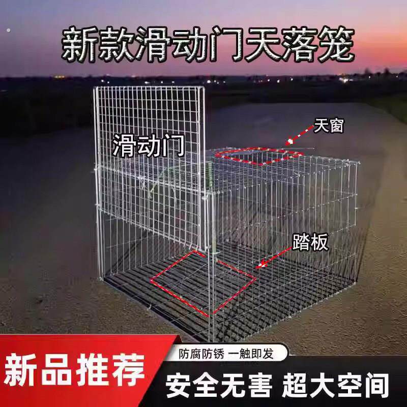 全自动收鸽踏板笼鸽子笼机关收纳笼户外养殖天落笼滑落滑动门神器