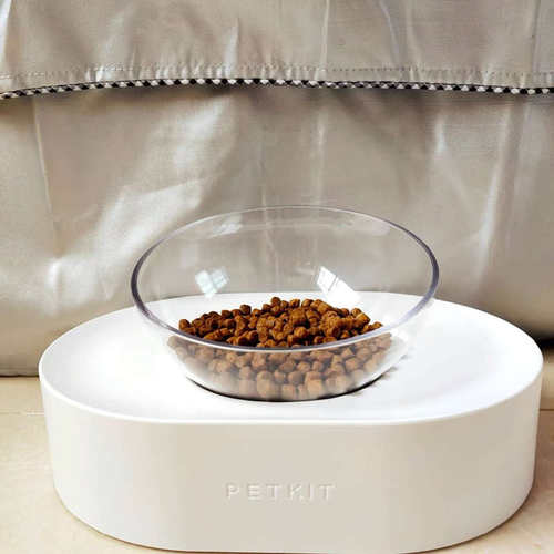 小佩PETKIT15°可调式不锈钢双碗扁脸加菲猫倾斜式猫碗猫食盆饭盆