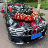 大V主婚车装 饰车头花车队拉花结婚礼布置头车花高级感2024全套装