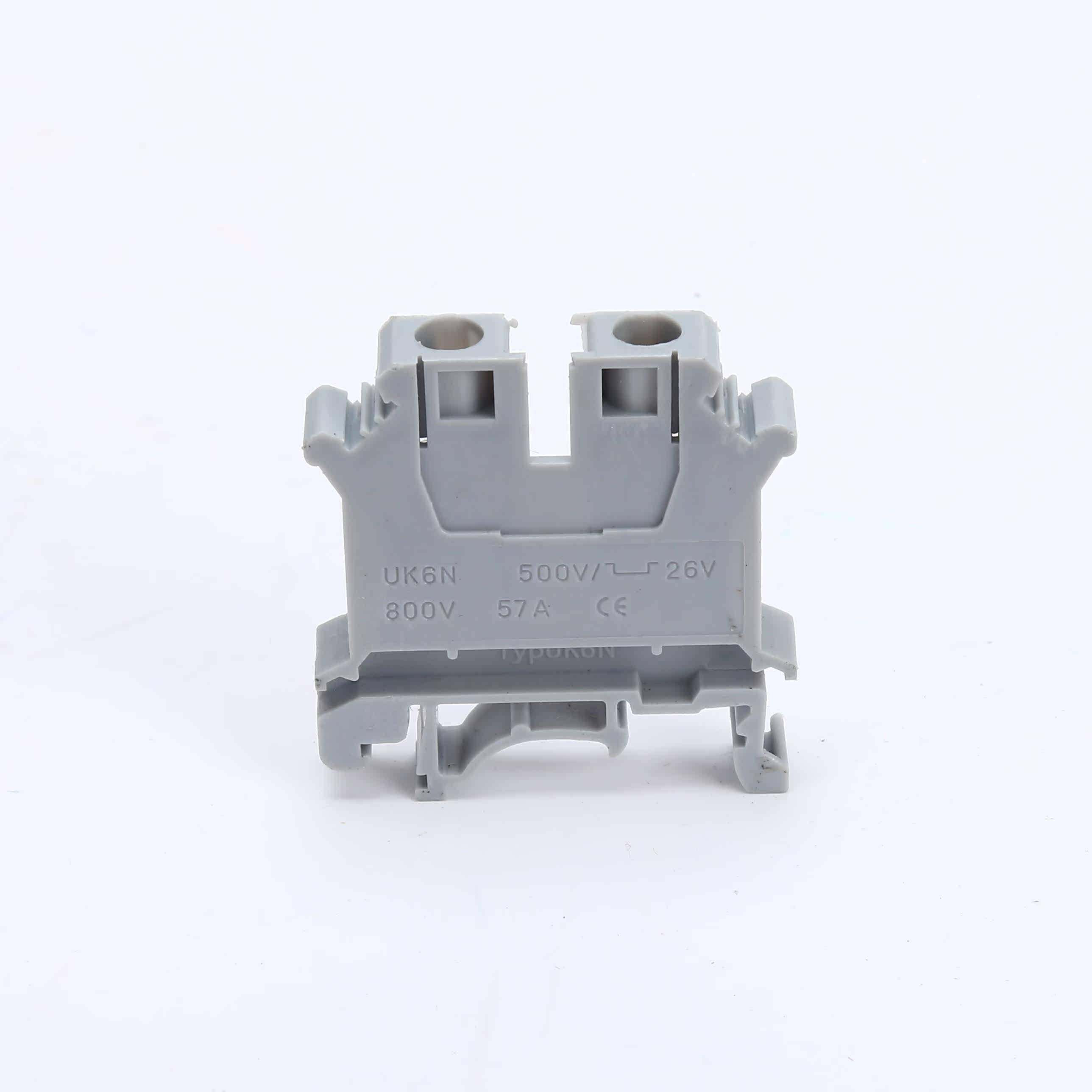 导轨式UK2.5B 接线端子排UK3/5/6/10N双层电压电流保险接地端子排