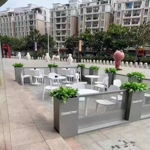 户外铁艺花架组合定制外摆金属花箱隔断围栏不锈钢售楼部种植花坛