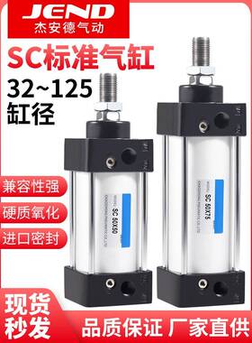 SC50标准40气缸32大全63小型80气动大推力100-75X125X200X250X300