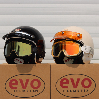 evokedon复古头盔摩托电动车