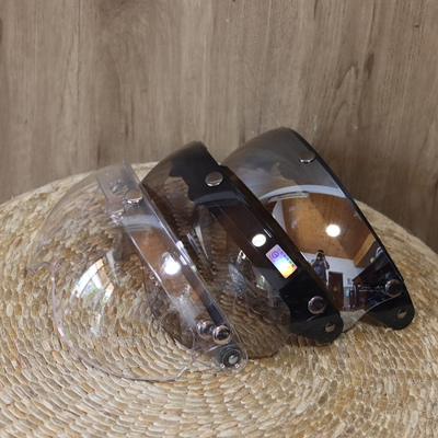 evo头盔W镜片复古半盔防晒挡风罩