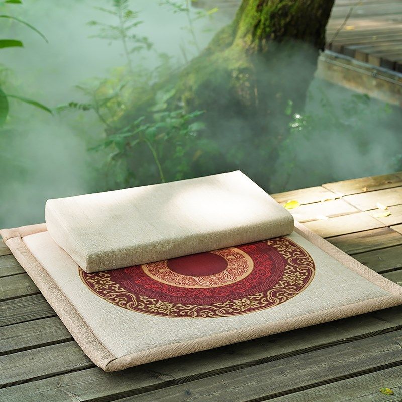 双面禅修打坐垫环保加厚拜垫家用静坐跪垫冥想垫四季养生椰棕蒲团,居家布艺,蒲团,淘宝优惠券,粉丝福利购,淘宝优惠卷