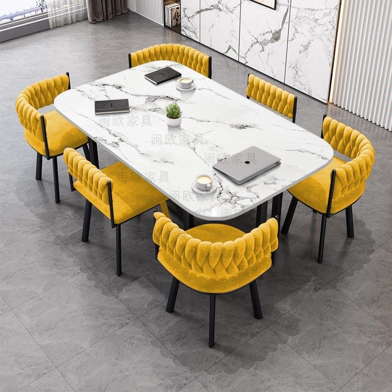 办公接待长方形可收纳省空间餐桌家用小户型饭桌商店洽谈桌椅组合,住宅家具,板木餐桌,淘宝优惠券,粉丝福利购,淘宝优惠卷