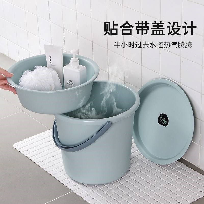 桶学生宿舍用三件套住校生脸盆水桶提桶储水用洗衣塑料桶盆三件套