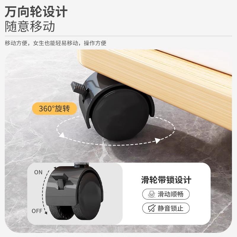 文件柜办公室木质带锁可移动储物柜抽屉柜带轮桌下收纳矮柜小柜子