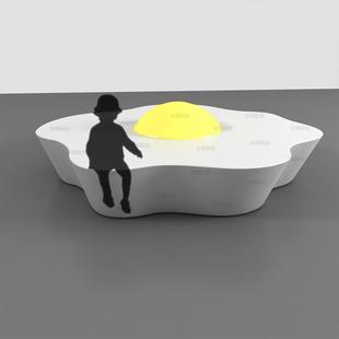 蛋玻休儿童桌椅璃钢合太阳造型闲椅卡通雕塑造型儿童乐园组休息区