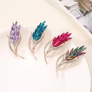时尚 韩国新款 高档胸针女水钻丝巾扣防走光扣水晶胸花别针珍珠
