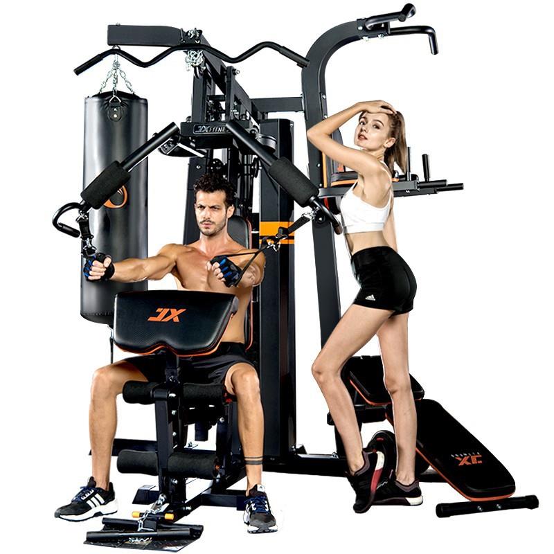 JX-DS932 家用三人站多功能综合组合力量训练三站位健身器材
