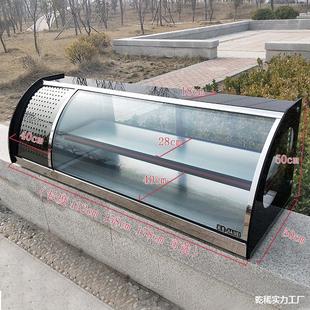 台式鸭熟食卤肉桌面炸面熟展示贸冷展示柜突摆摊串小型凉菜三轮车