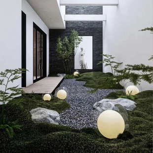 仿真绿植大型造景组合办公区苔藓草坪灯酒店民宿室内装饰简约景观