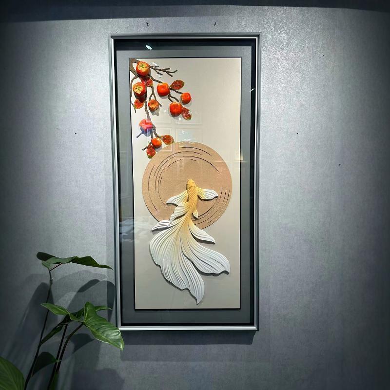 SF816090关入户3廊D实物立体玄装饰画马轻奢简约壁画鹿走现代挂画图片