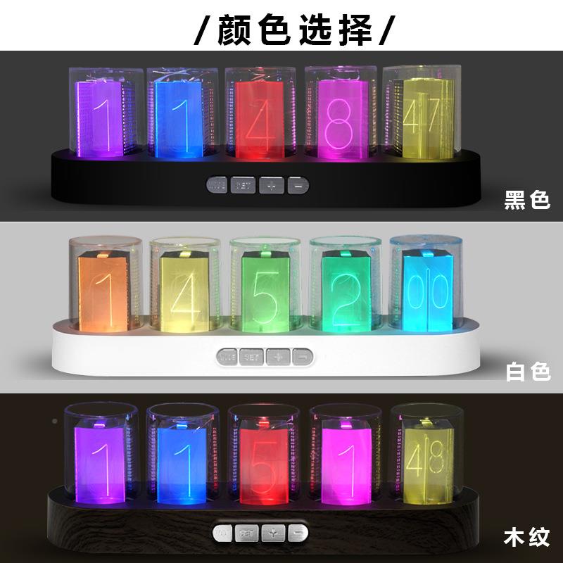 台欧式拟辉光管复古电子时钟客厅装饰个件性钟创意GTG2503摆数字