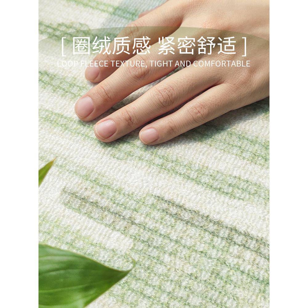 7X长条床边毯绿色客厅地毯卧室加Y床厚前沙发茶F7677J7J几毯飘地