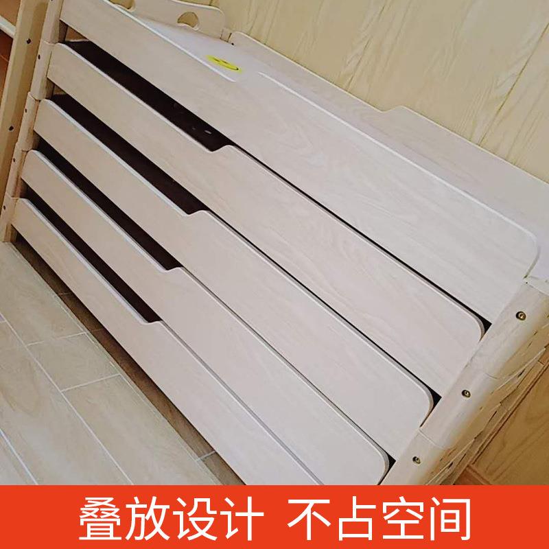 儿童实木幼中儿园托育班午班的床大班小学生午托11睡燕尾床床