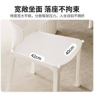 塑料椅子餐椅家用加厚靠背凳子网红现代简约书桌椅黑色商用化妆椅