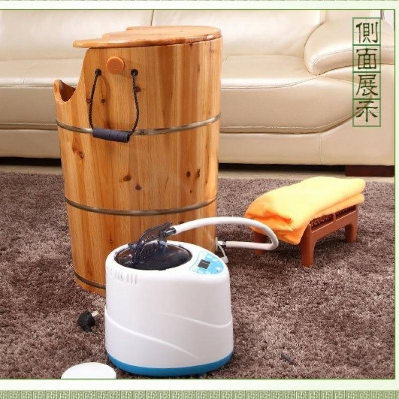 多功能熏蒸桶杉木蒸足蒸汽汗蒸桶加高足浴泡脚木桶洗脚盆熏双申