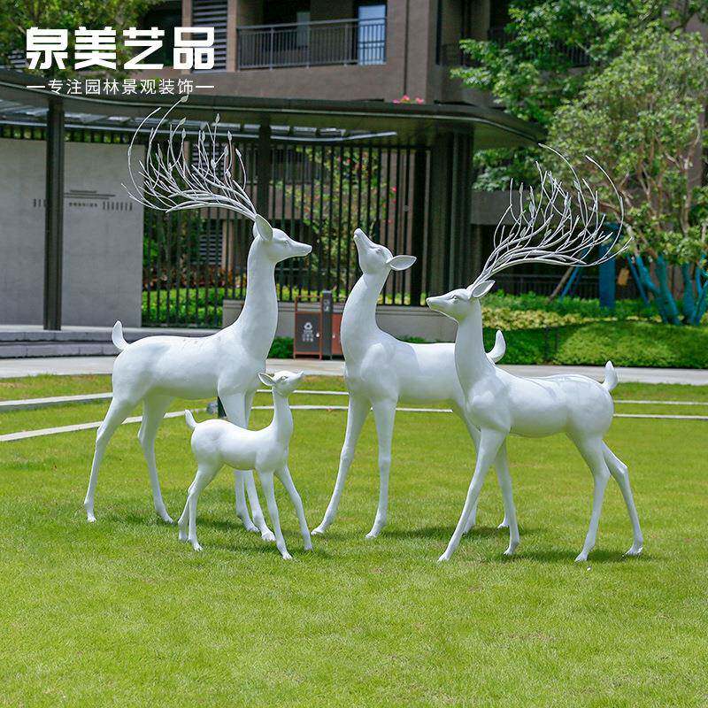 玻璃钢抽MHL3002象梅花雕塑摆件小户外庭院园鹿林景店观小品门商