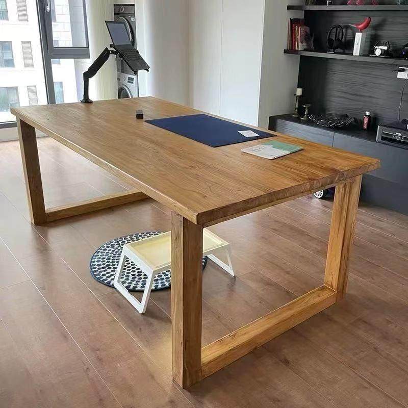 老桌榆木实木餐茶桌复怀旧桌吧老台案台榆木莫比古恩书985桌老榆