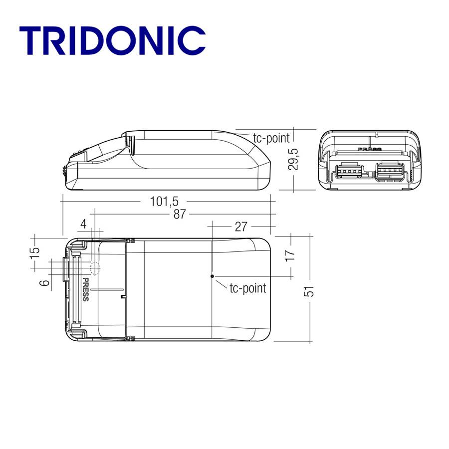 Tridonic锐高LED驱动电源可控硅0-10V调光锐高10W20W智能调光电源