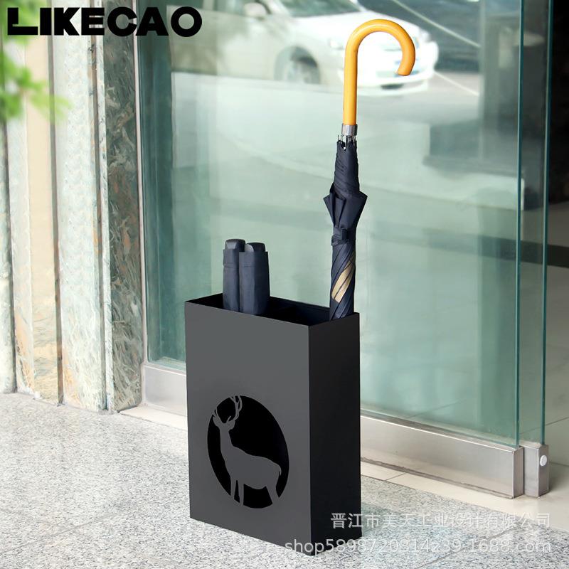 曹喜欢创意时尚雨伞收纳架酒用店伞民宿商伞麋鹿艺术门架口QOU家