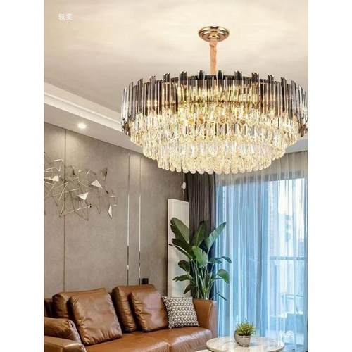 餐厅风扇灯客厅卧室家新539用水机一体电款轻奢现代晶电扇灯