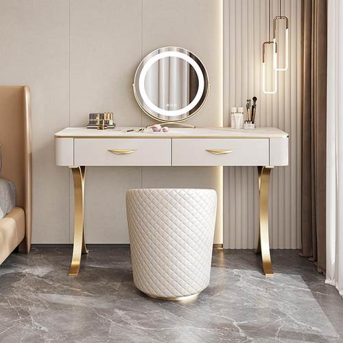 7K轻奢风岩板型梳台桌卧室734现代简约妆意式时尚小户家用化妆实