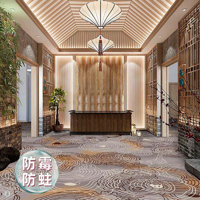 现货台球厅地毯满铺印花用涤NRD纶商地垫议室走廊过会道铺整毯