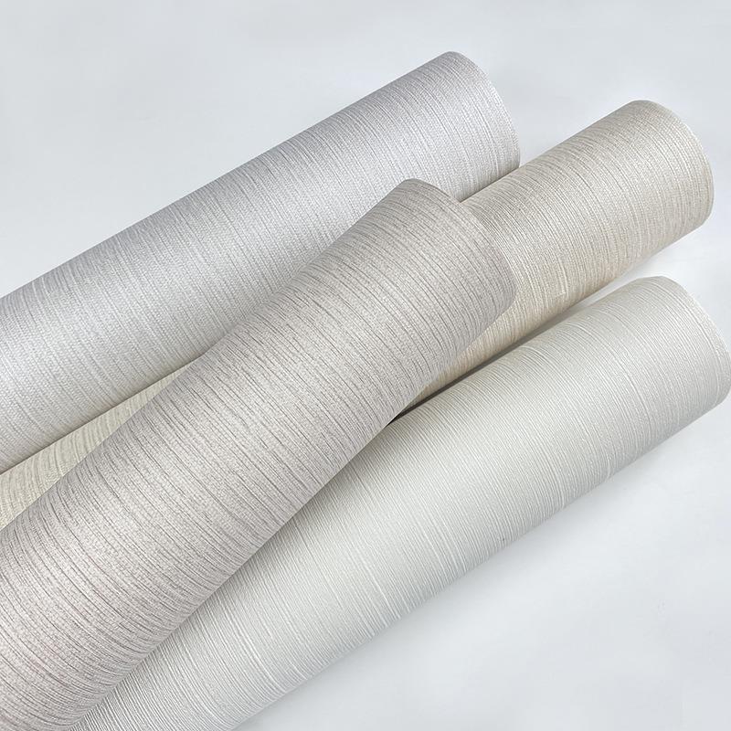 仿亚麻布纹墙纸餐厅饭店门店装饰卧室客厅酒店非自粘纯色素色壁纸