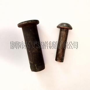 厂家GB平头实心铁铆钉本色半圆头铆钉蘑菇头铁铆钉可定