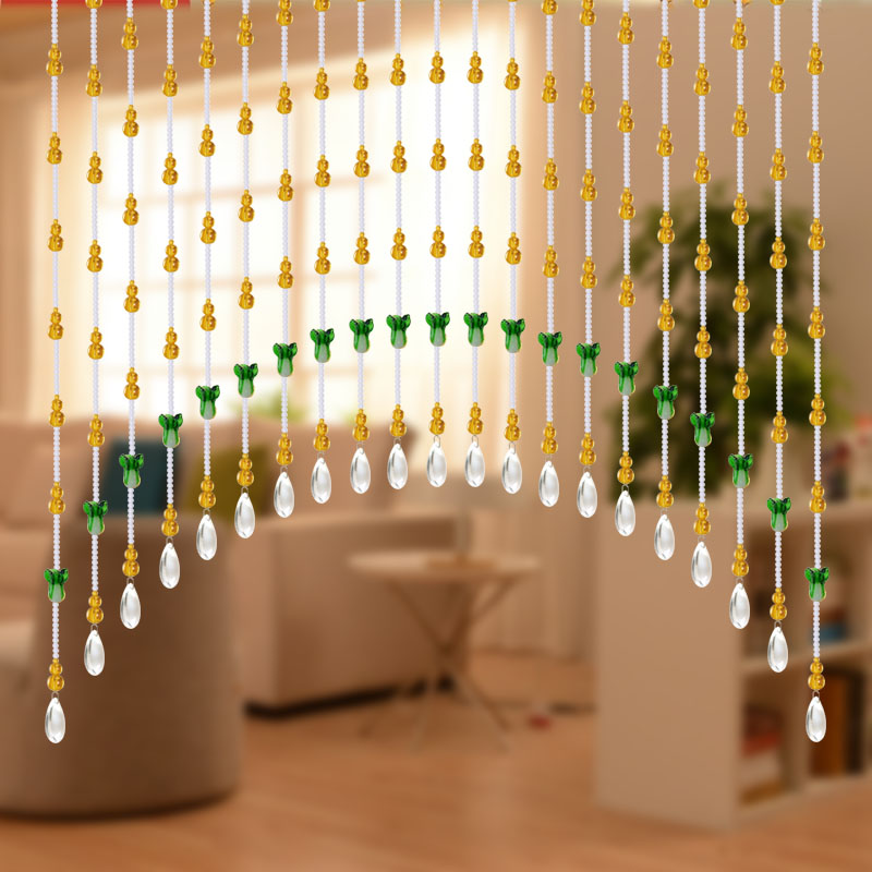 水晶白菜 葫芦珠帘隔断帘卫生间z卧室厨房阳台玄关客厅 免打孔门