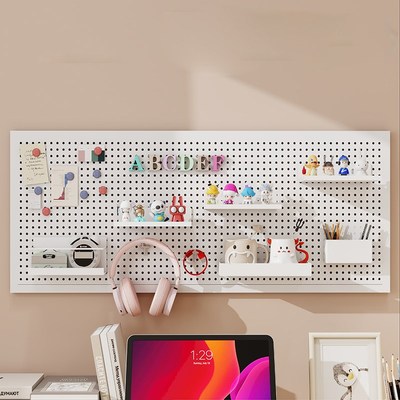洞洞板定制置物架墙上悬挂挂板家用缝纫H机线架自由组合线圈收纳