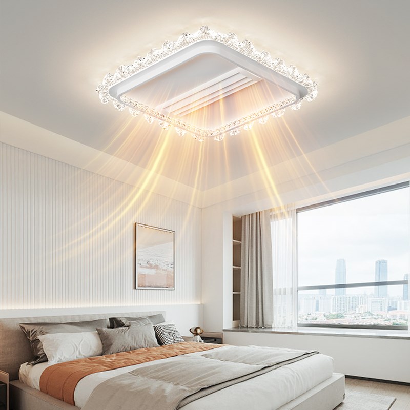 冷暖无叶风扇灯202n5新款客厅主灯全光谱简约现代餐厅卧室灯具套