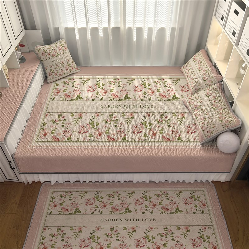 榻榻米床盖四季通用定制床笠大炕2025Q新款轻奢小碎花大炕