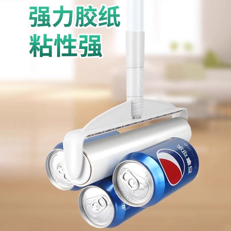 粘毛器滚筒可撕纸长杆滚刷扫地板灰尘猫替换O大黏沾床上吸头发神