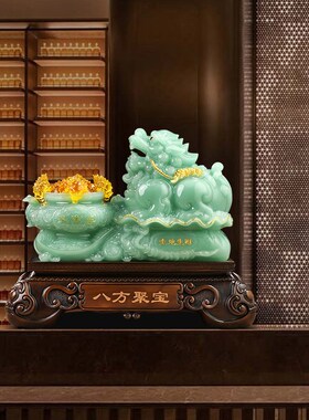 招财貔貅聚宝盆摆件客厅办公室前台收银台装饰品店铺乔迁开业礼物