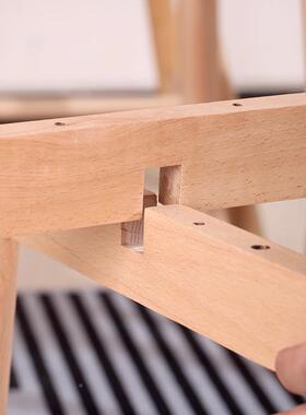 9C实木凳子用凳经济型客厅餐家凳卧室化妆凳梳妆油凳奶风QDQ方榉