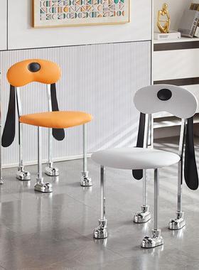 中古狗EXE狗椅子设计靠师创儿意个性化妆椅家卧用室背椅网红童卡