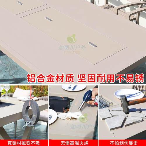 外烧烤桌别墅户庭花园烧烤桌露院台烧烤桌阳制台LWQ烧烤桌铝家具