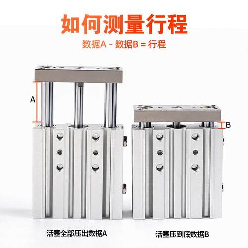 星辰气动三轴三带导杆M气缸杆TXBHCM/GPM12//16-10Z20*25*30X32-5