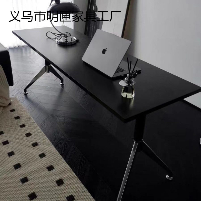 电脑桌台式简约家用书桌餐桌现代轻奢办公洽谈桌椭圆会议桌工严选