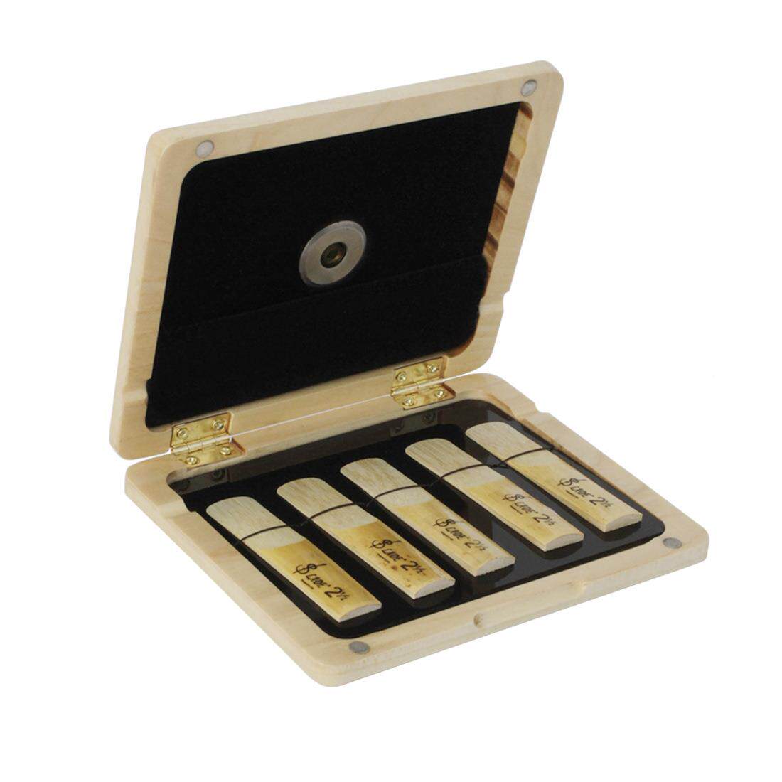 萨克斯单簧管哨片盒个ABH5装带湿度计音高中次中音萨克音斯哨片夹