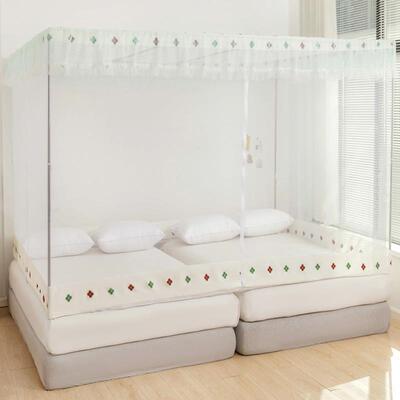 A6L加粗漆烤支架大蚊帐定做加拼F76MH679接床防可摔拆卸防尘带顶