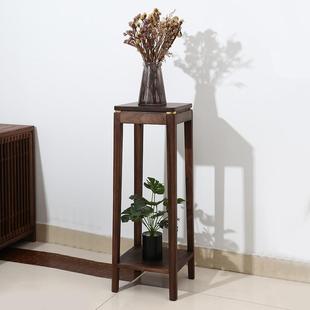 北美黑胡件木平桃板花架小方桌USI茶几木实盆栽摆客厅电视边柜置