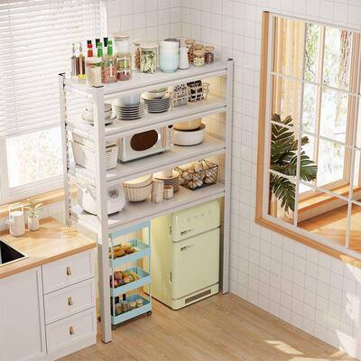 钢阳台置物GAI架下空行式李用箱收纳架家落地多层货架储藏间制高