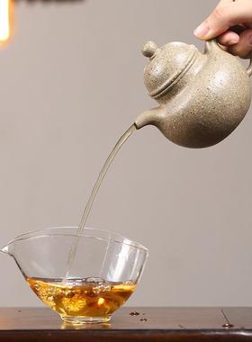 发宜兴紫壶段16目粗砂砂陶泥掇球壶中102140粗式粗茶具厂家免密