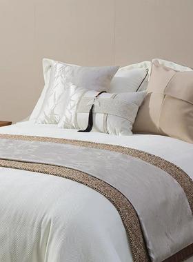 新TWV系列提花竹叶抱枕靠垫中中风腰枕酒店民宿样板间床旗古式床